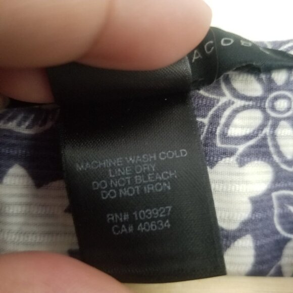 MARC BY MARC JACOBS Spring Summer Dress Floral Cap Sleeve Casual Blue White 2 - Picture 8 of 10